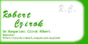 robert czirok business card